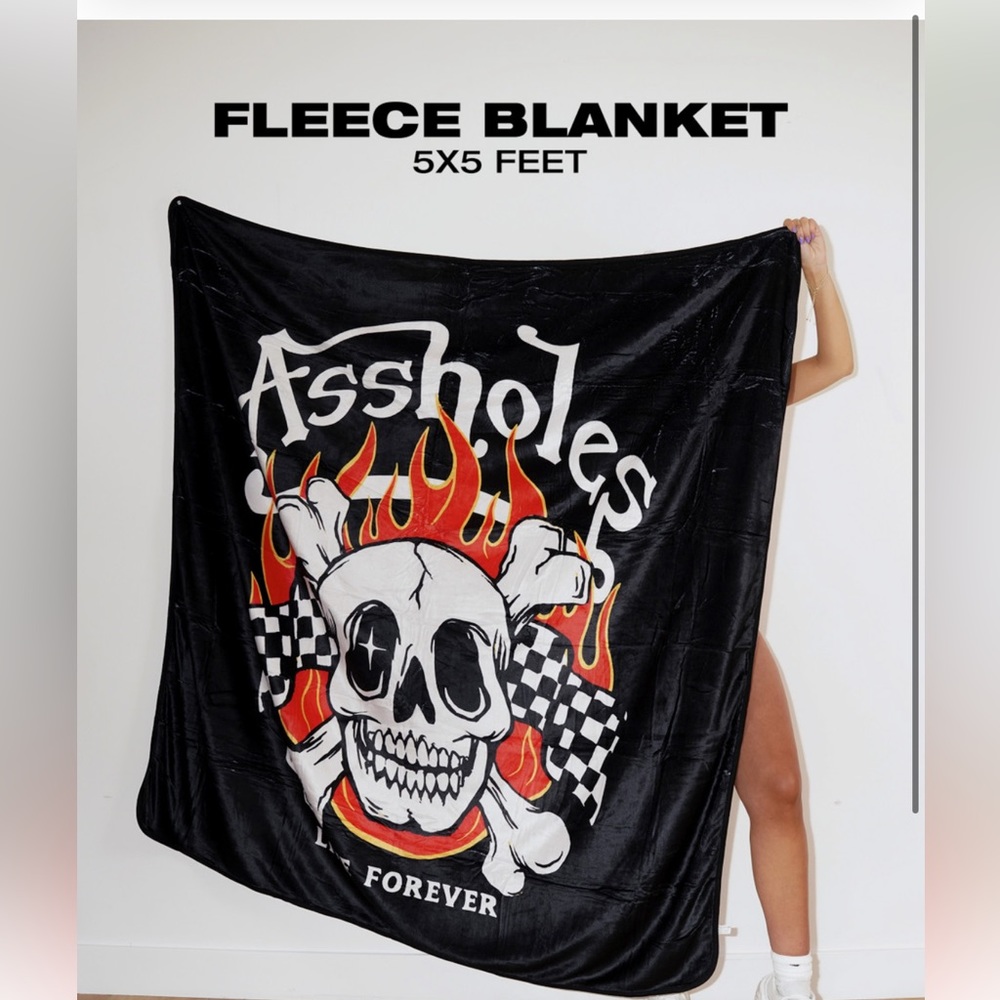 ALF raceway fleece blanket NWT